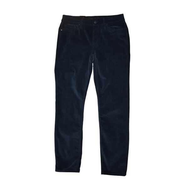 CALVIN KLEIN‎ NEW $89 Blue Ultimate Skinny 5-Pocket Corduroy Pant Size 10 - Picture 1 of 3